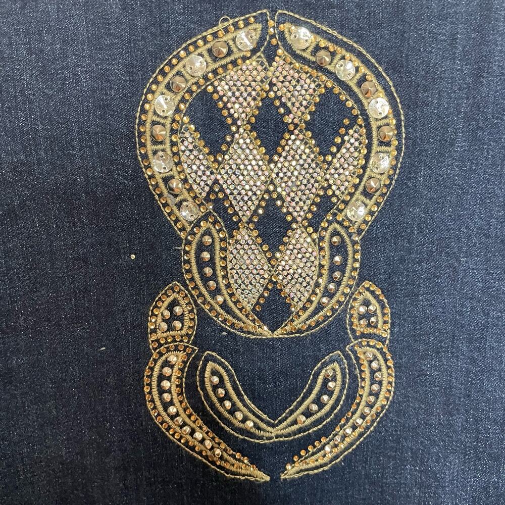 Ameri Mode Jean Jacket S Womens Rhinestone Bling … - image 5